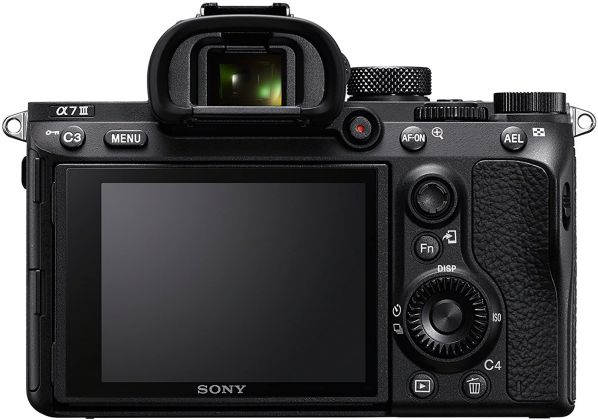 Sony A7III camera back side