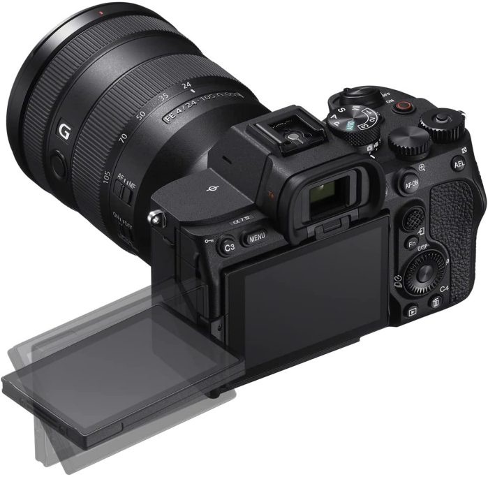 Sony Alpha 7 IV with lens