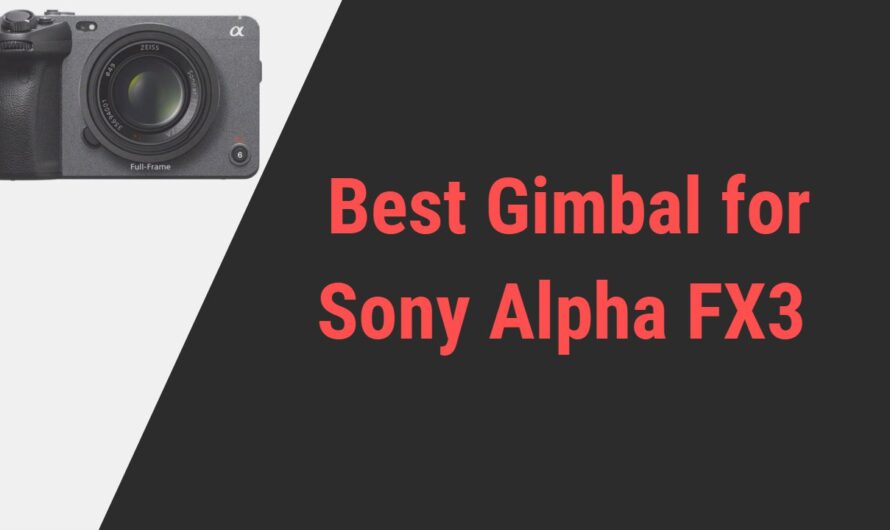 Best Gimbal for Sony FX3 Camera